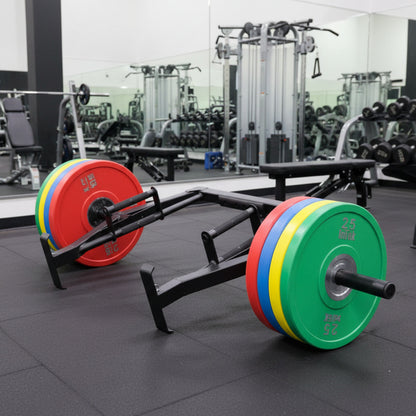 Intek Strength Modular Functional Trap Bar w/Pad & Weeble Jacks in gym