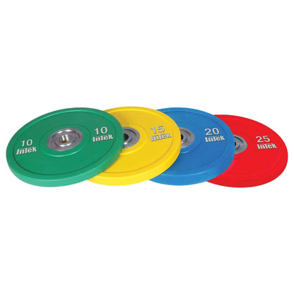 Intek Strength Armor Series IBCNM Color Urethane Bumper Plates KG on white background