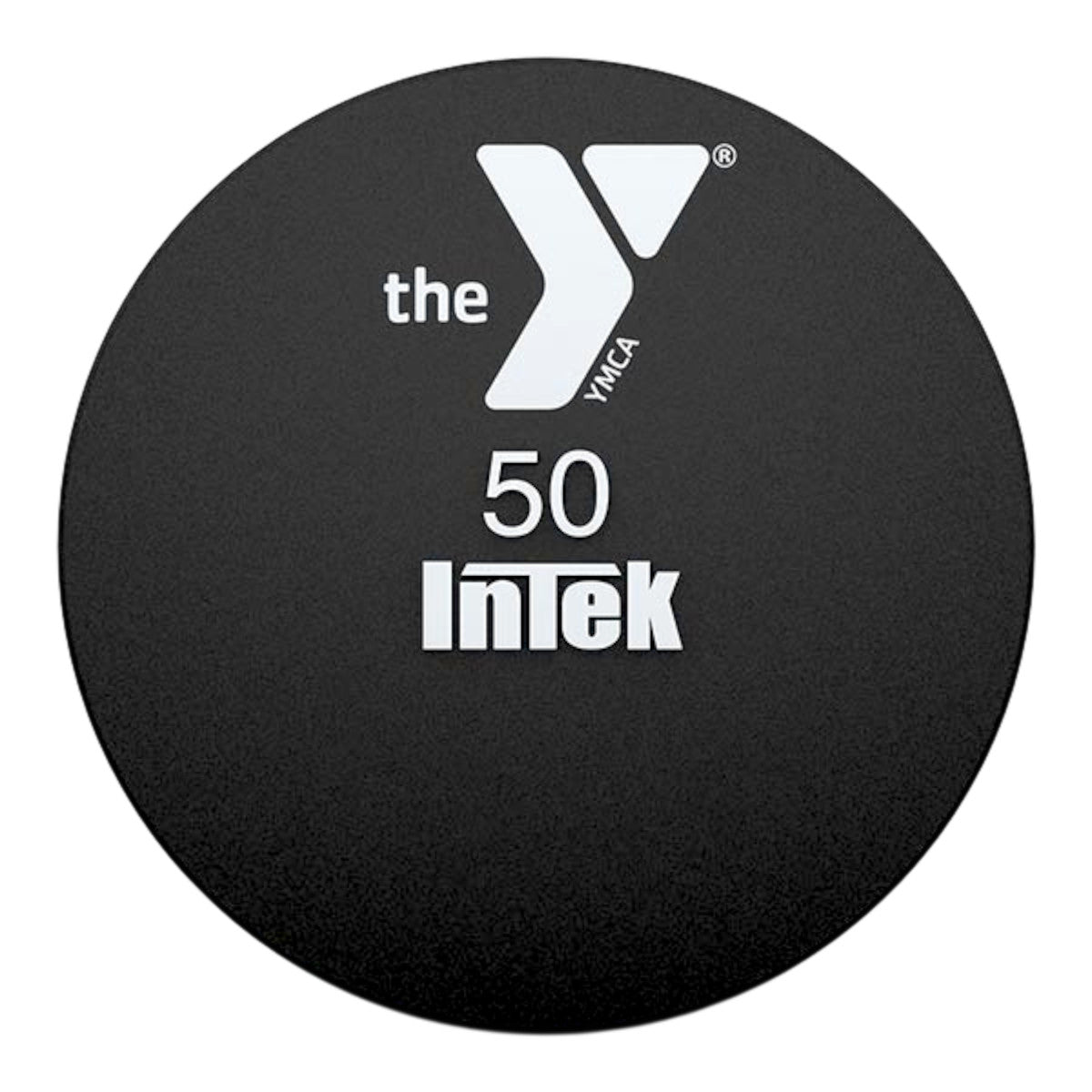 Intek Strength Armor Series Solid Urethane Dumbbell with YMCA custom logo