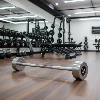 Intek Delta BBSLSS fixed straight barbell in gym