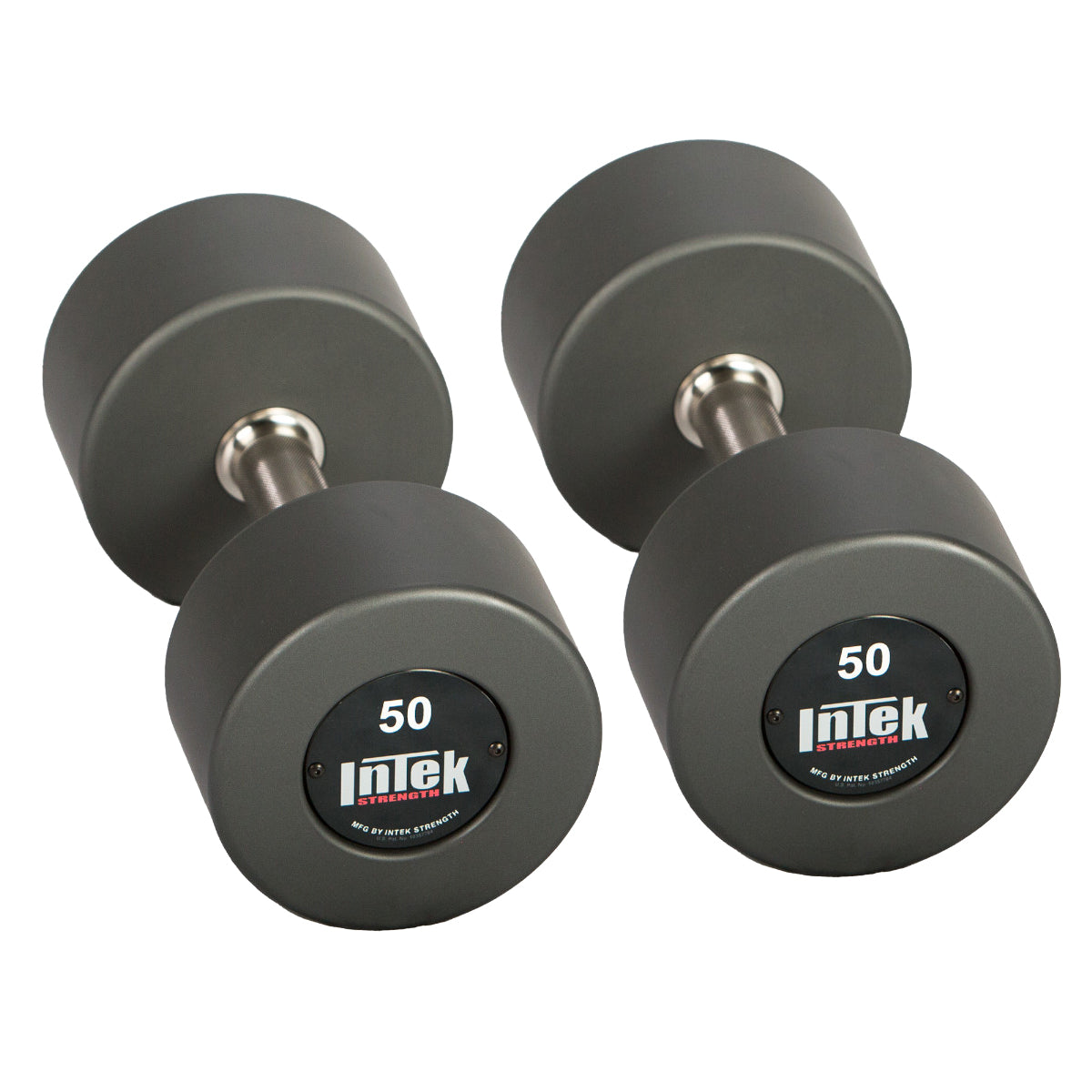 Intek Strength Hybrid Cerakoted Dumbbell Sets Made in USA Carbon Gray
