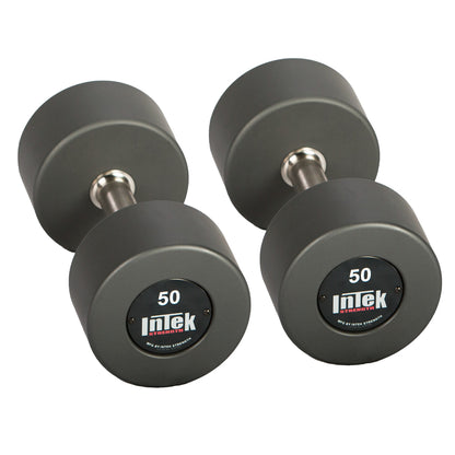 Intek Strength Hybrid Cerakoted Dumbbell Sets Made in USA Carbon Gray