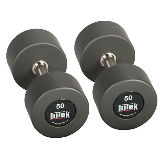 Intek Strength Hybrid Cerakoted Dumbbell Sets Made in USA Carbon Gray