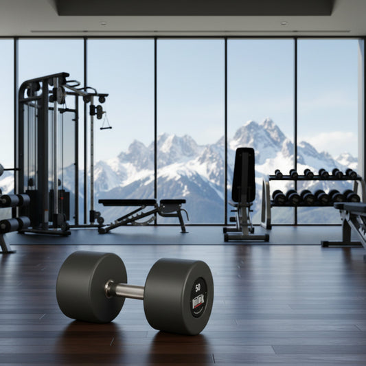 Intek Strength Hybrid dumbbells in gym