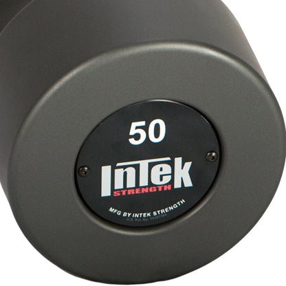 Intek Strength Hybrid Cerakoted Barbell carbon gray on white background