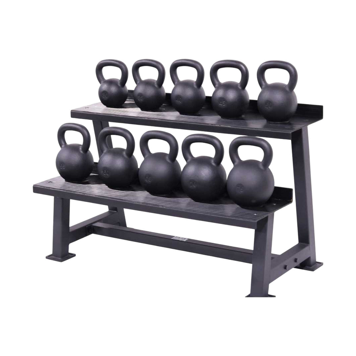 Intek Strength KBC Cast Iron Kettlebells 5 to 50 with rack