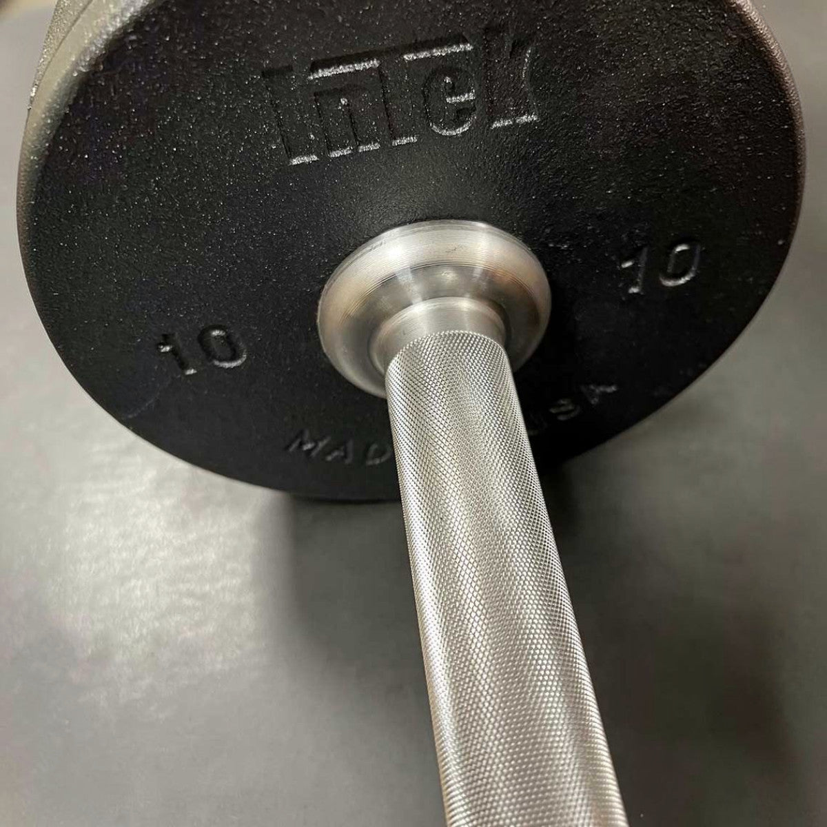 Intek Strength Kräft Steel Loadable Dumbbell Handle - 10 lb. on white background.