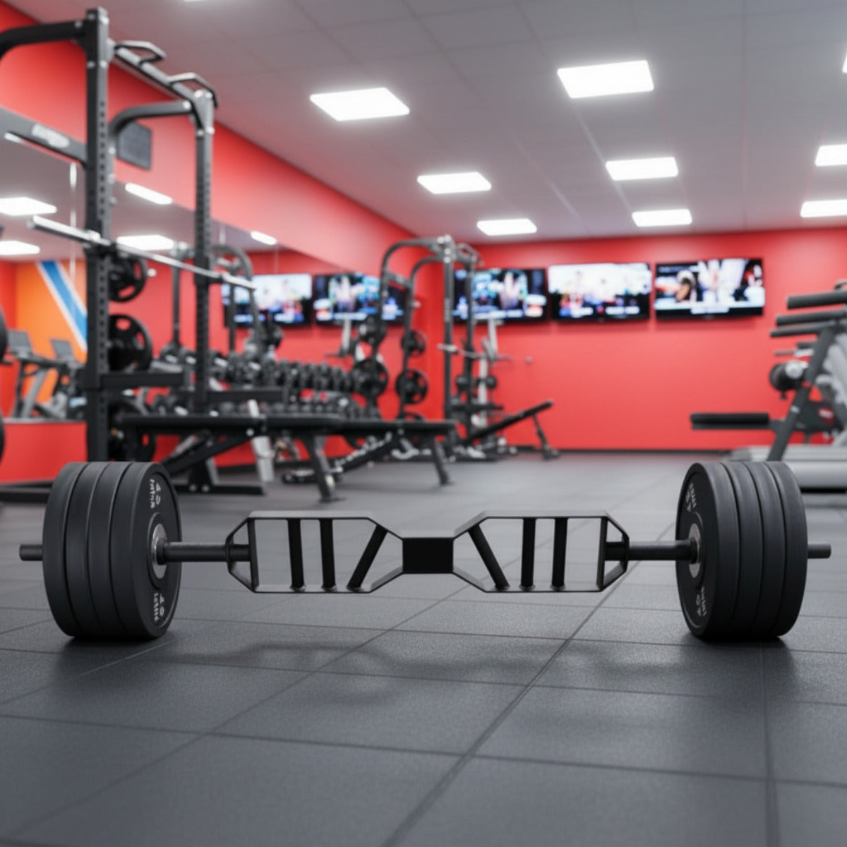 Intek Strength NGB Olympic Neutral Grip Bar Made in USA in gym