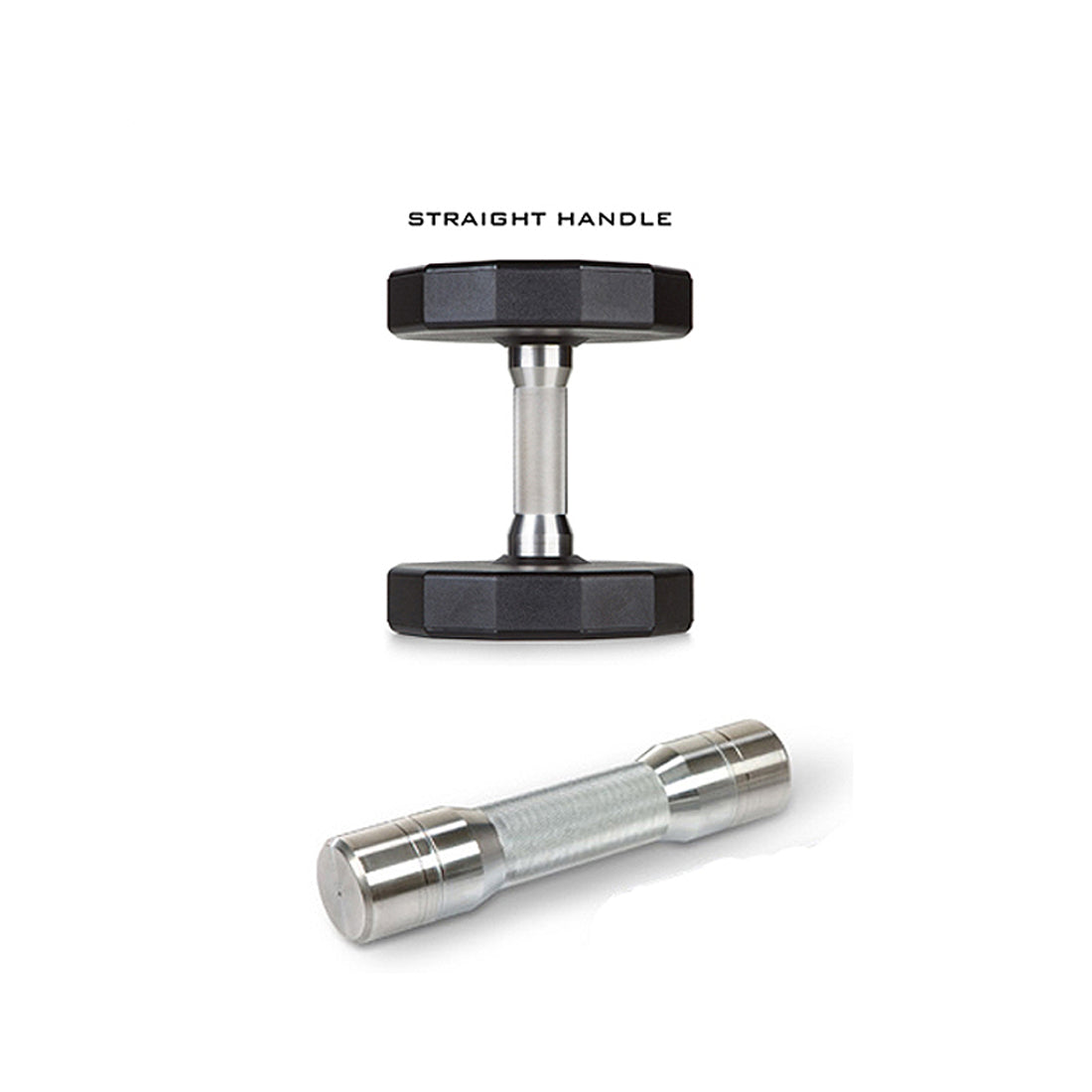 Iron Grip 12 Sided Straight Handle Urethane Encased Dumbbell Made in USA.
