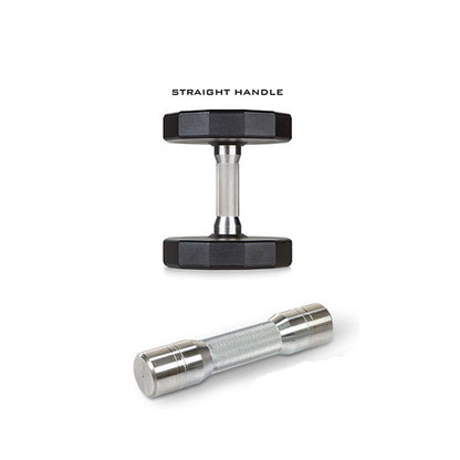 Iron Grip 12 Sided Straight Handle Urethane Encased Dumbbell Made in USA.