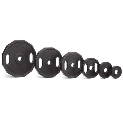 Iron Grip Urethane Encased Olympic Plates Made In USA.