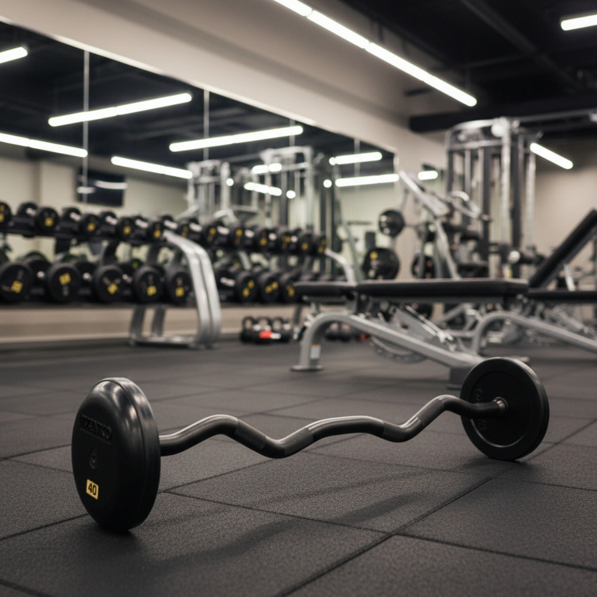 Ivanko Straight or EZ-Curl RUB/EPR Fixed Barbell Sets 20 to 110 lb