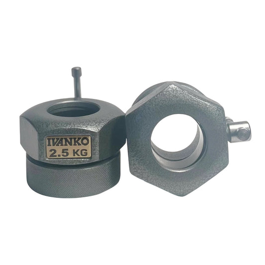 Ivanko Barbell CO-2.5KG Olympic Pressure Ring Collars on white backround