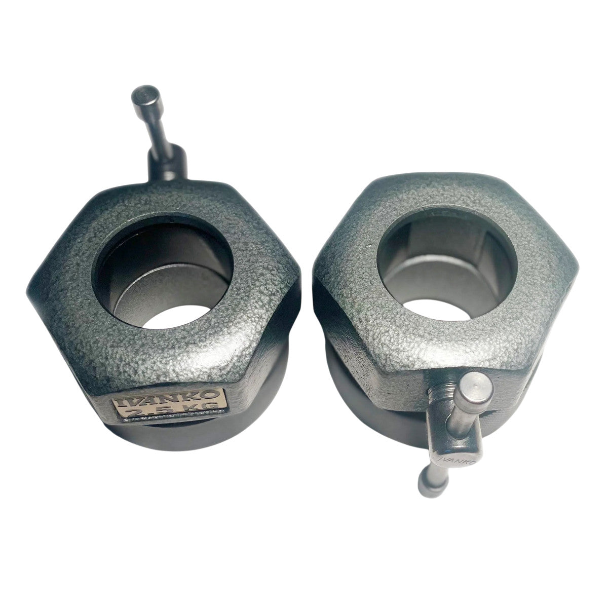 Ivanko Barbell CO-2.5KG Olympic Pressure Ring Collars on white backround