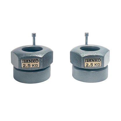Ivanko Barbell CO-2.5KG Olympic Pressure Ring Collars on white backround