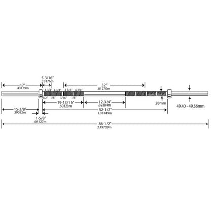 Ivanko Barbell OB-20KG Olympic Bar specs - Made in USA