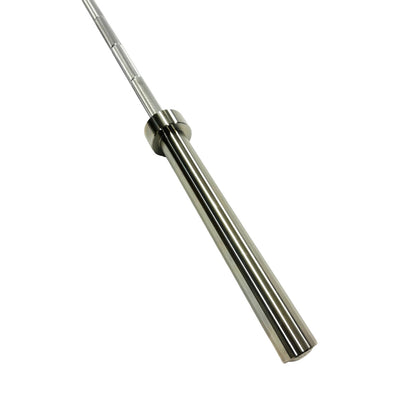 Ivanko Barbell OBS-20KG 28mm Stainless Olympic Bar - Made in USA on white background