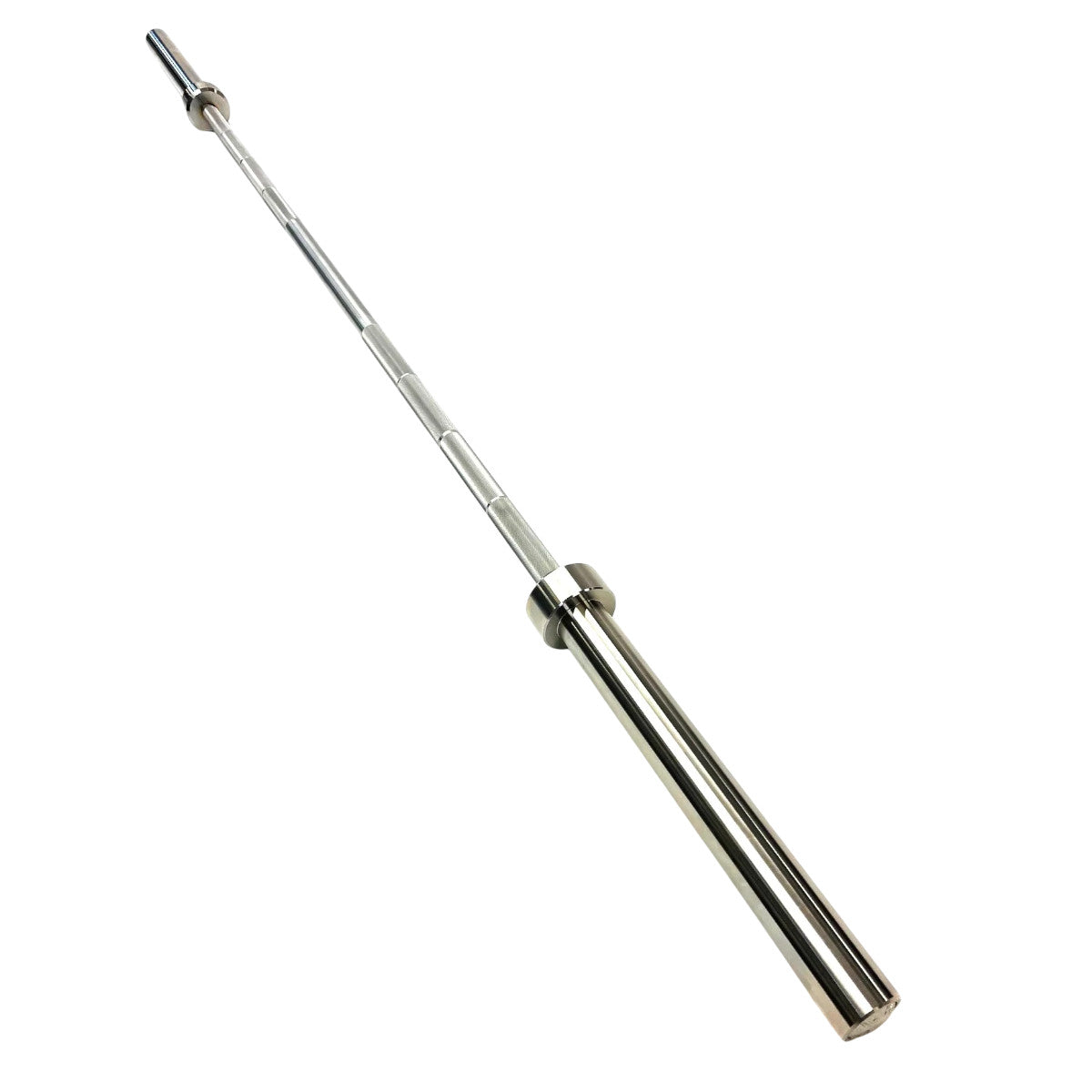 Ivanko Barbell OBS-20KG 28mm Stainless Olympic Bar - Made in USA on white background
