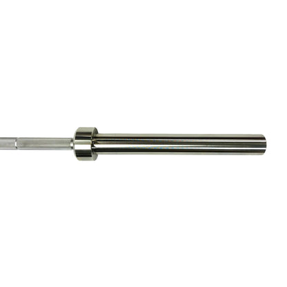 Ivanko Barbell OBS-20KG 28mm Stainless Olympic Bar - Made in USA on white background