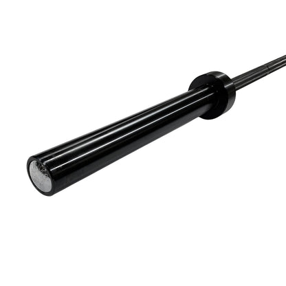 Ivanko Barbell OBX-20KG 29MM Black Oxide Powerlifting Bar on white background - Made in USA