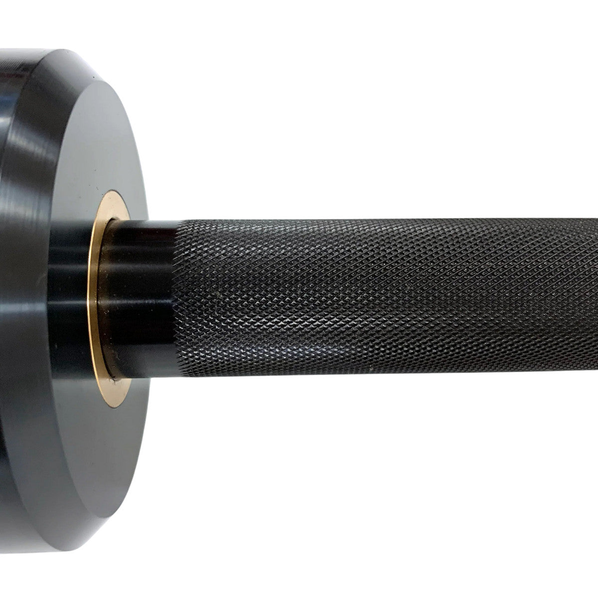 Ivanko Barbell OBX-20KG 29MM Black Oxide Powerlifting Bar on white background - Made in USA