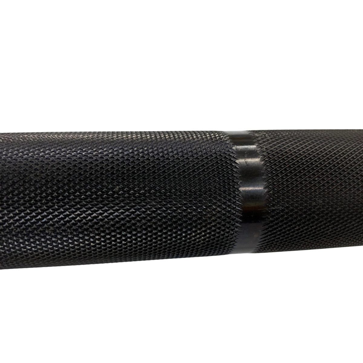 Ivanko Barbell OBX-20KG 29MM Black Oxide Powerlifting Bar on white background - Made in USA