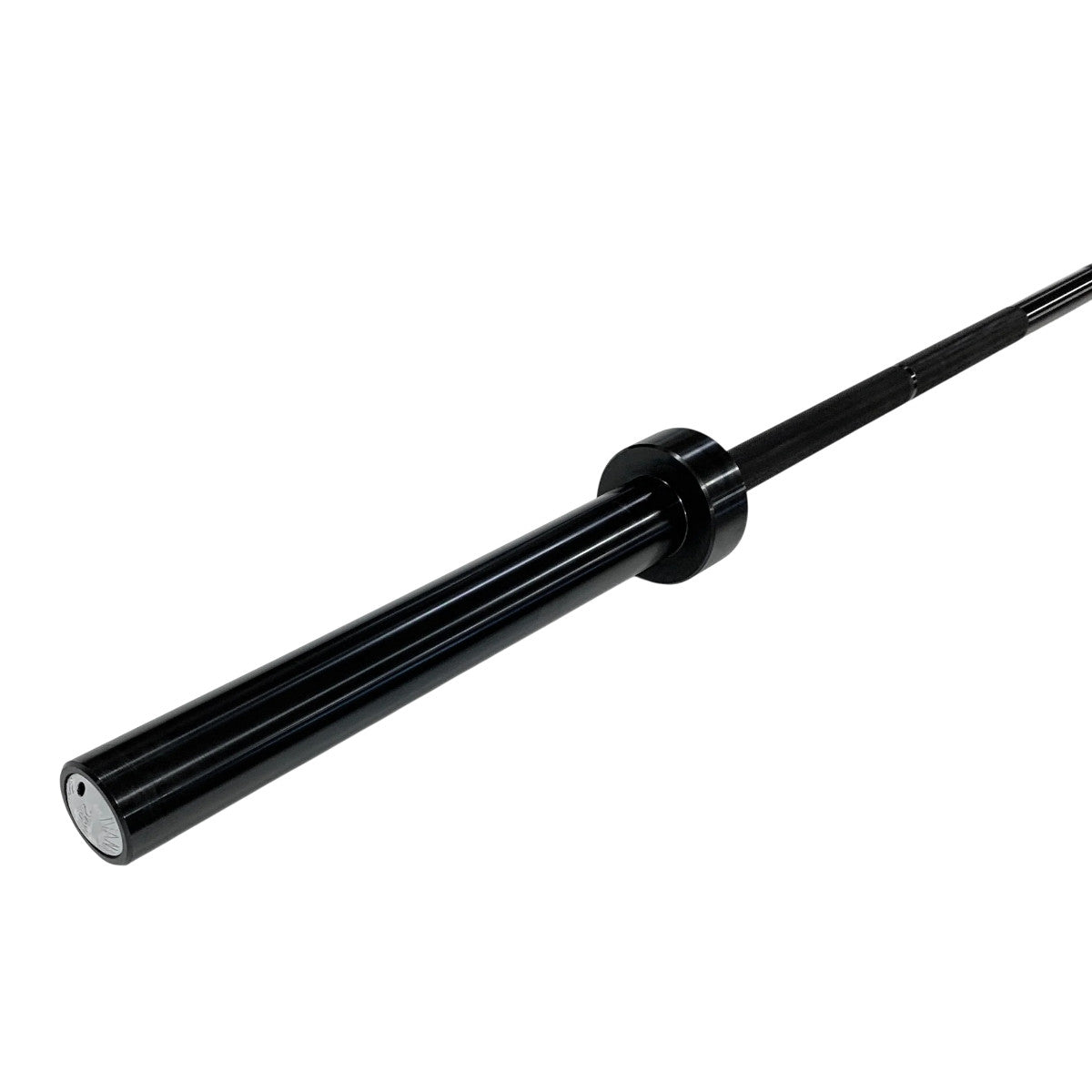 Ivanko Barbell OBX-20KG 29MM Black Oxide Powerlifting Bar on white background - Made in USA