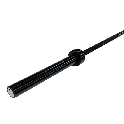 Ivanko Barbell OBX-20KG 29MM Black Oxide Powerlifting Bar on white background - Made in USA