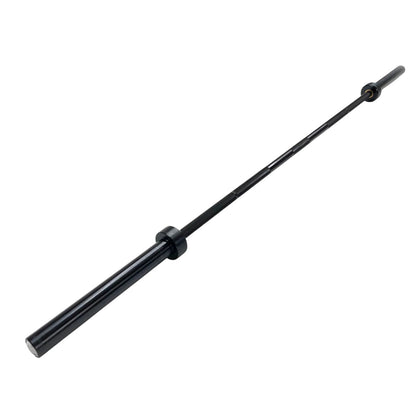 Ivanko Barbell OBX-20KG 29MM Black Oxide Powerlifting Bar on white background - Made in USA