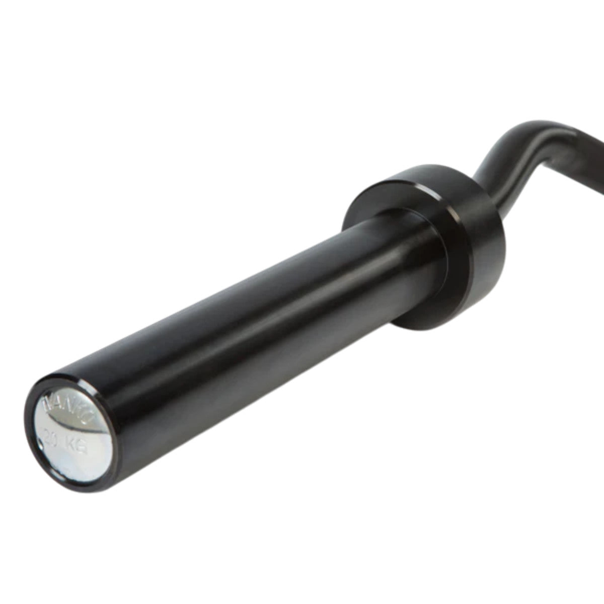 Ivanko Barbell OBZ-55 Olympic Black Oxide EZ Curl Bar on white background - Made in USA
