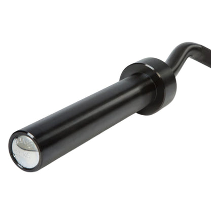 Ivanko Barbell OBZ-55 Olympic Black Oxide EZ Curl Bar on white background - Made in USA