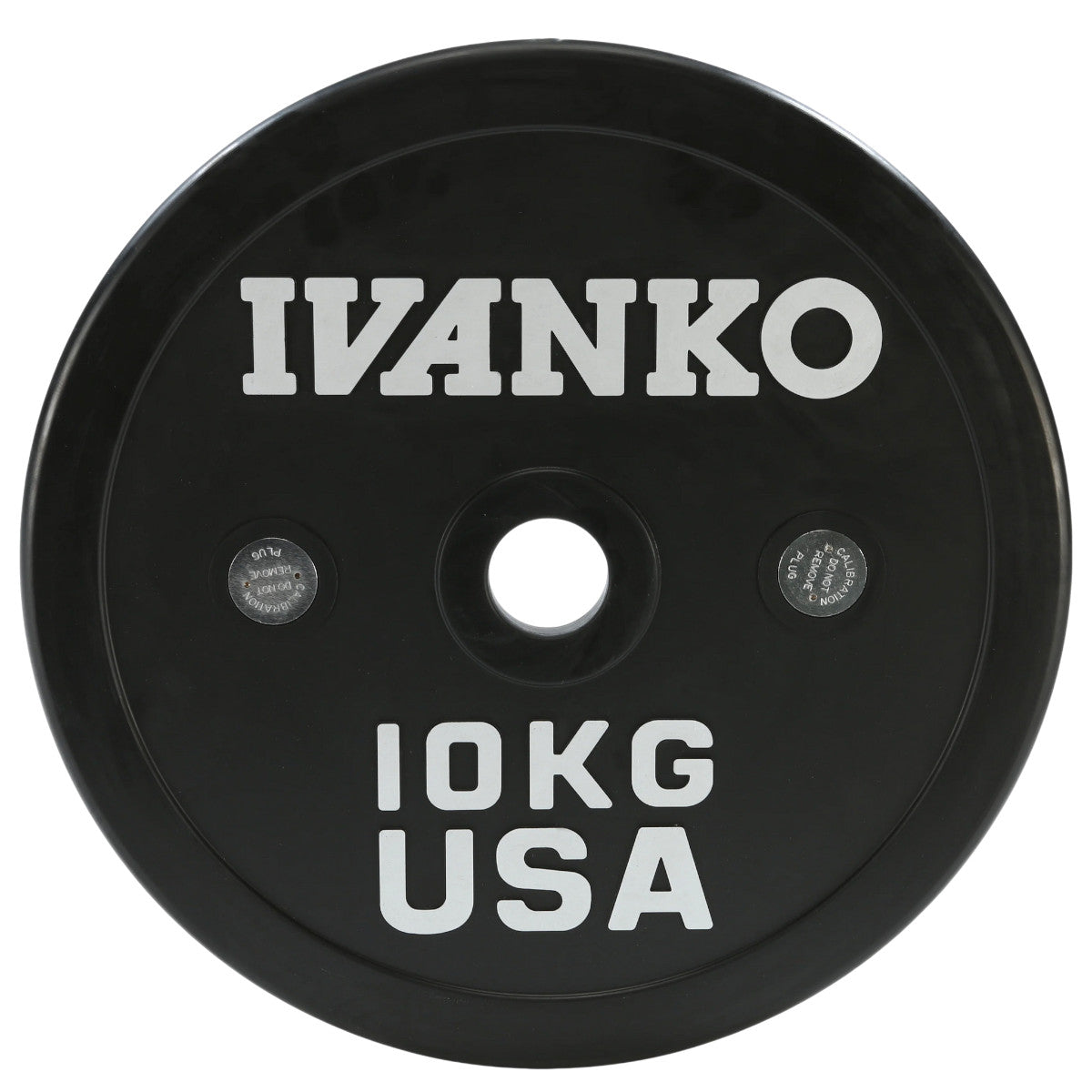 Ivanko OCB Olympic Calibrated Bumper Plates on white background