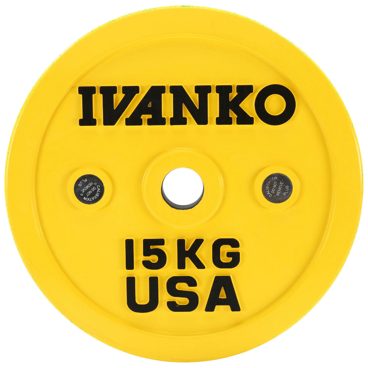 Ivanko OCB Olympic Calibrated Bumper Plates on white background