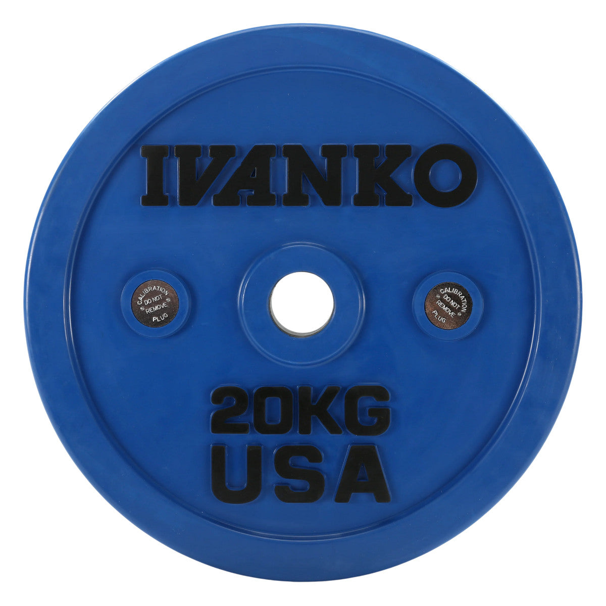 Ivanko OCB Olympic Calibrated Bumper Plates on white background