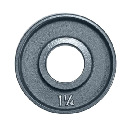 Ivanko Olympic 1.25 lb 1985 Grey Machined Plate OM Series on white background