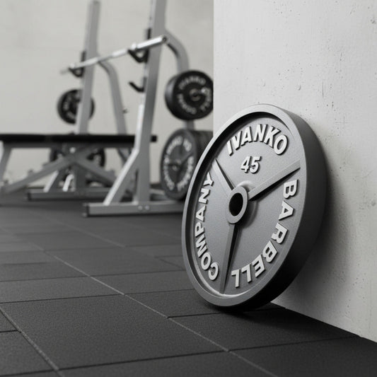 Ivanko Olympic 1985 Grey Machined Plate OM Series in gym