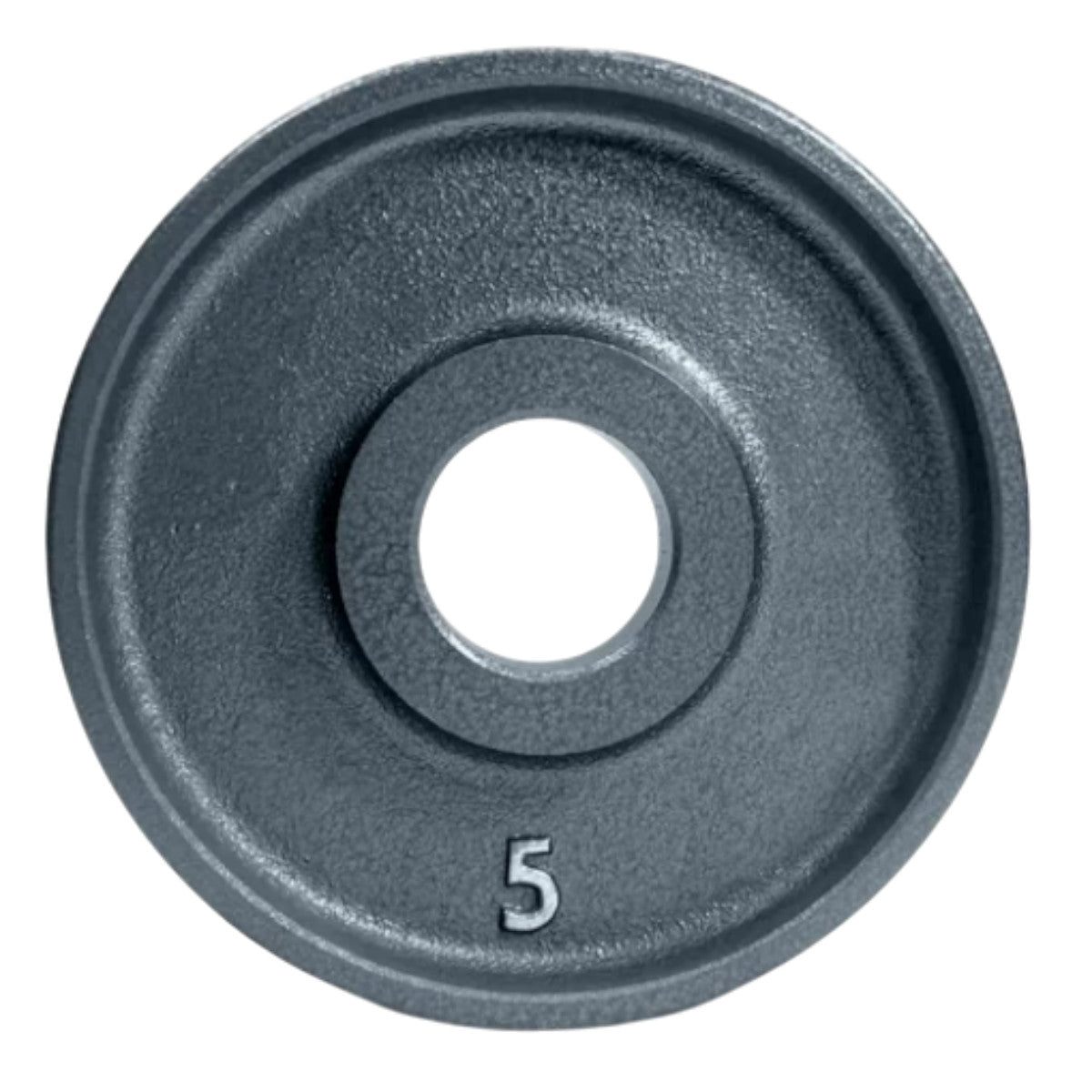 Ivanko Olympic 5 lb 1985 Grey Machined Plate OM Series on white background