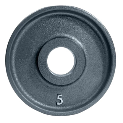 Ivanko Olympic 5 lb 1985 Grey Machined Plate OM Series on white background
