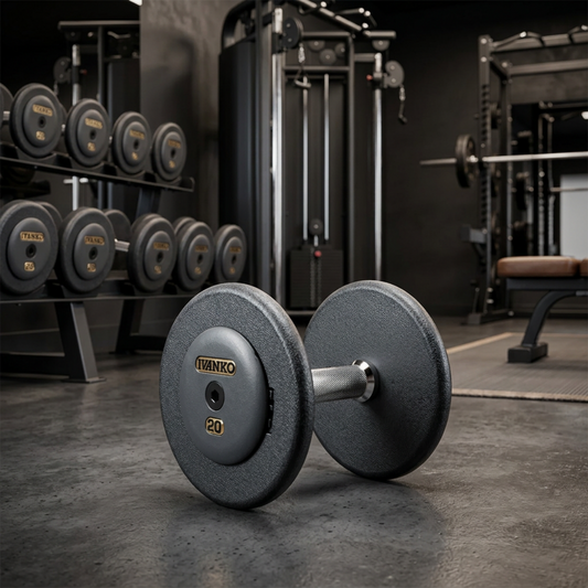 Ivanko R/EP 1.25 Cast Iron Plates w/Ductile Cast Iron End Plates in gym