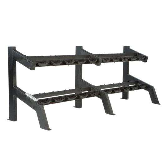 Ivanko RK-8500-KD 10-Pair Double-Level Dumbbell Rack on white background - Made in USA