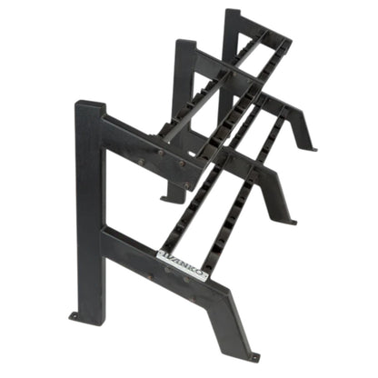 Ivanko RK-8500-KD 10-Pair Double-Level Dumbbell Rack on white background - Made in USA