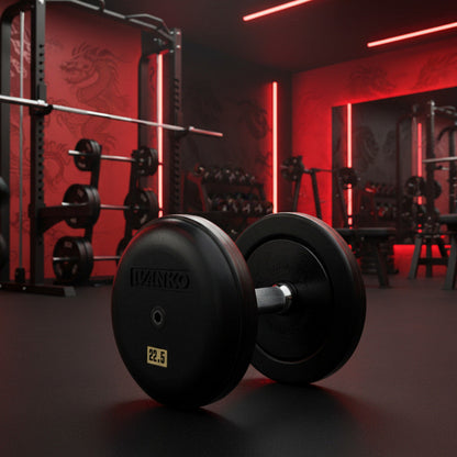 Ivanko RUB/EPR Rubber-Encased Dumbbells in gym