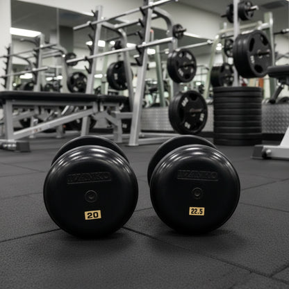 Ivanko RUB/EPR Rubber-Encased Dumbbells in gym