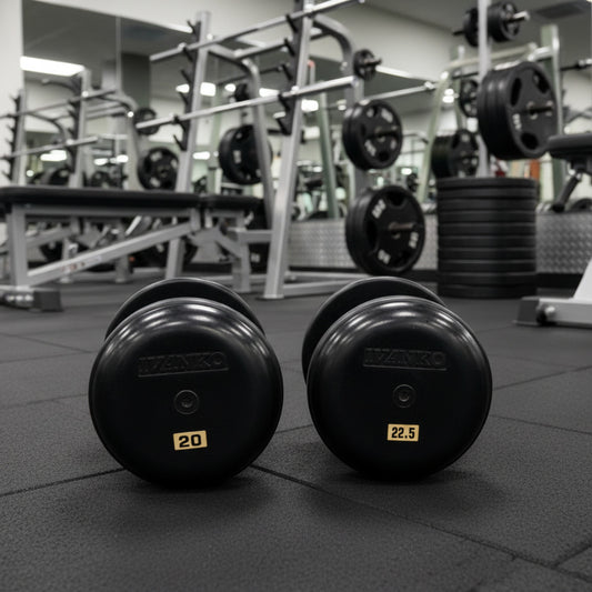 Ivanko RUB/EPR Rubber-Encased Dumbbells in gym