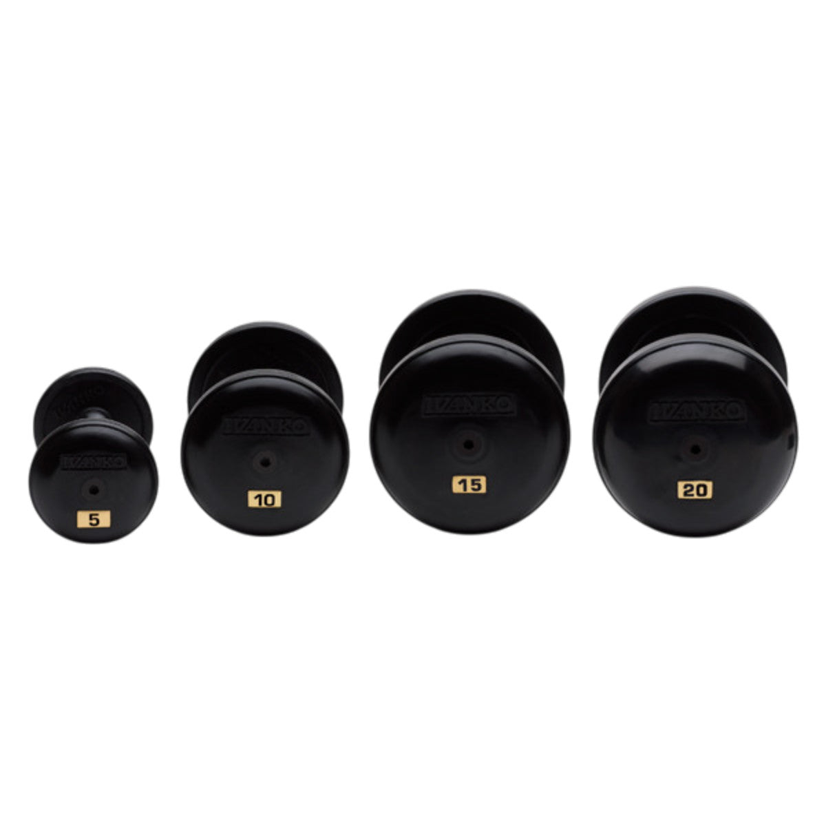 Ivanko RUB/EPR Rubber-Encased Dumbbells on white background