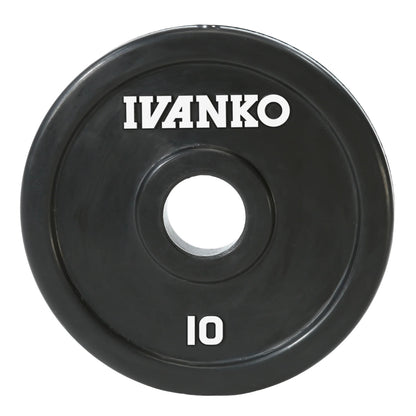Ivanko RUBO-10 Rubber Encased Olympic Plates on white background