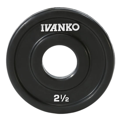 Ivanko RUBO-2.5 Rubber Encased Olympic Plates on white background