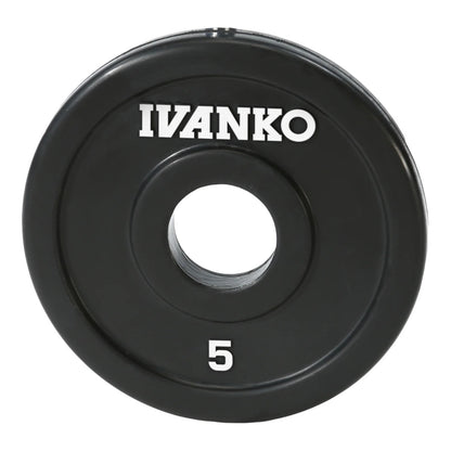 Ivanko RUBO-5 Rubber Encased Olympic Plates on white background