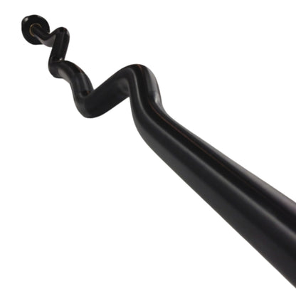 Ivanko Barbell OBZ-40 6’ 2” Olympic Black Oxide EZ Curl Bar on white background- Made in USA