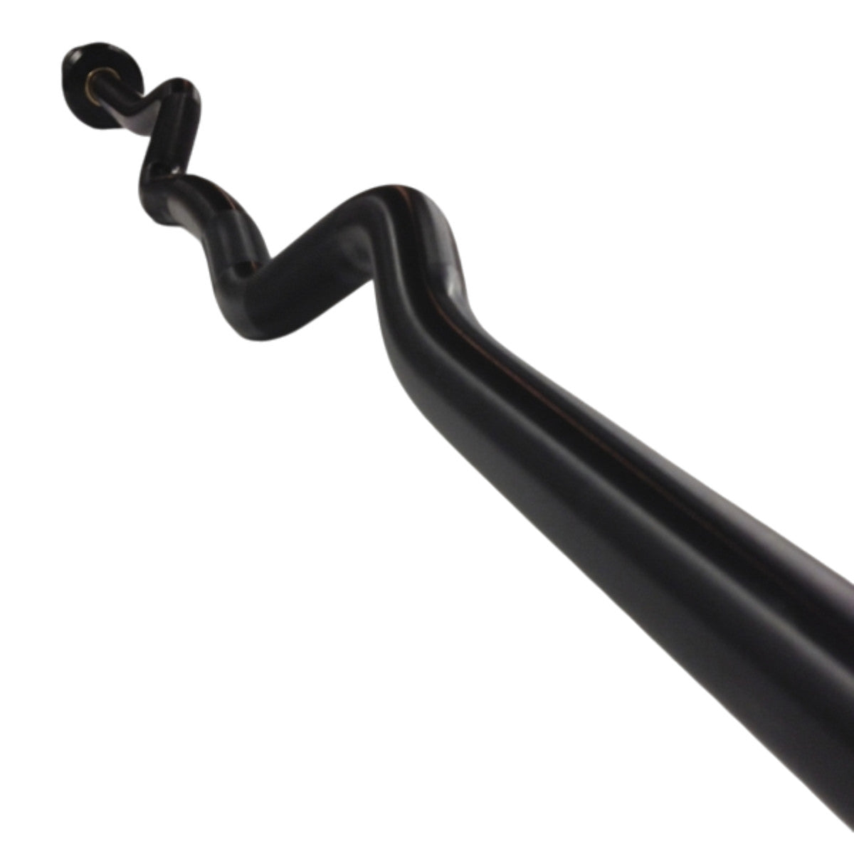 Ivanko Barbell OBZ-40 6’ 2” Olympic Black Oxide EZ Curl Bar on white background- Made in USA